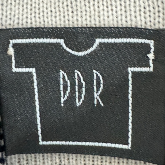 🖤 PDR Italy Wool Grid Turtleneck Sweater Navy Cream, Size 0 - Picture 4 of 8